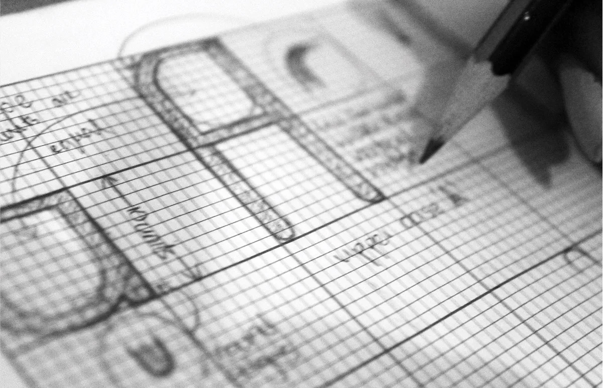 Early sketches for the Madimi typeface